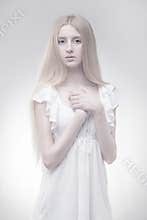 Fairy girl in glowing light
