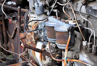 Old tractor engine