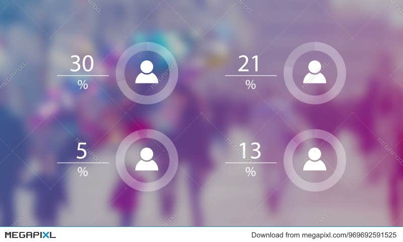 World Population Data Presentation Concept Blur People Crowd Animated ...