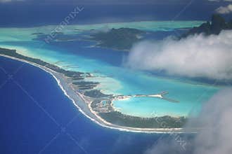 Aerial view on Bora Bora