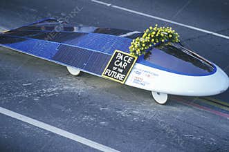 Solar powered car in Pasadena, CA