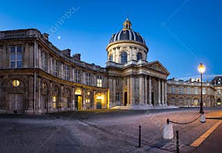 Courtyard of the French Institute at dawn, Paris, France