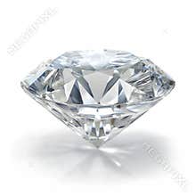 Diamond, beautiful round shape emerald image with reflective surface. Render brilliant jewelry stock image.