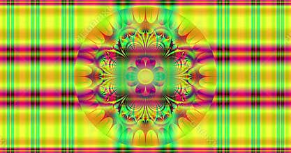Abstract colorful flower background with a detailed flashy hypnotic pattern and a beautiful interchanging flower pattern