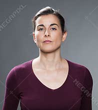 Female portrait of relaxed 30s woman