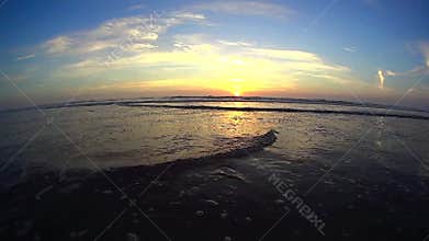 California Sunset Ocean Level Moonlight Beach