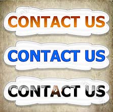 Contact Us button cloud in colors