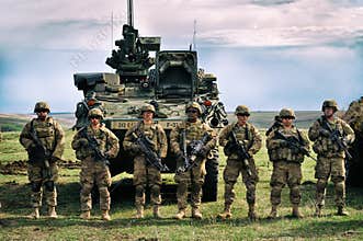 US military with semiautomatic rifle