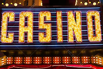 Casino Sign in Lights