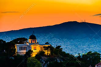 Night scenes of National Observatory at Athens