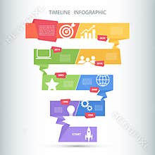 Timeline infographic design template.Vector illustration.