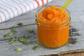 Homemade pumpkin cosmetic mask