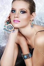 Rich blond woman