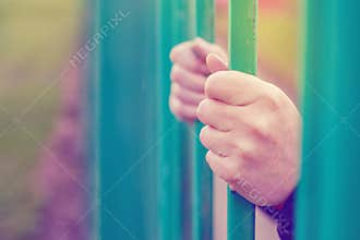 Person behind bars