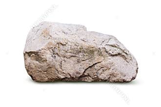 Big granite rock stone, isolated