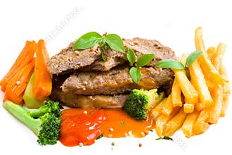 Grilled beef steak