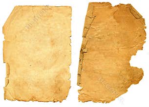 Old textured paper with decrepit edge.