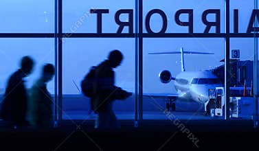 Boarding the airplane