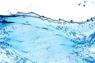 Blue water splash