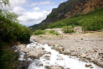 A creek near Changbai Waterfall