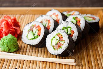 Vegetarian sushi roll