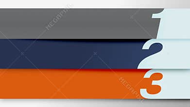Three chapter number bar front intro page for presentation, powerpoint template