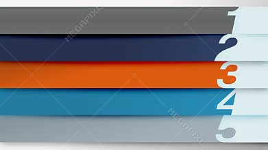 Five chapter number bar front intro page for presentation, powerpoint template