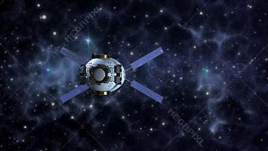 Space probe satellite in deep space
