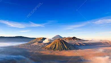 4K Timelapse of Bromo volcano at sunrise, East Java, Indonesia