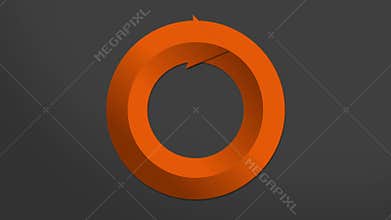 One arrow circle flow chart.powerpoint presentation template.(included alpha)