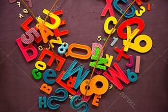 Numbers and Words School Education Concept
