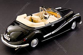 Luxurious black retro classic car