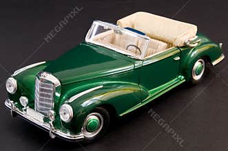 Green sleek classic luxury car
