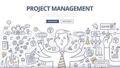 Project Management Doodle Concept