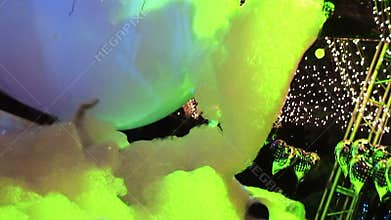 Foam party in a nightclub