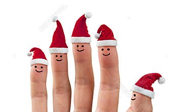 Christmas Santa Hat Fingers
