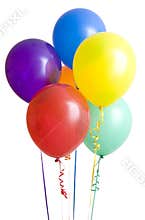 Group of Ballons on White