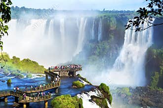 Iguazu Falls, on the border of Argentina and Brazil
