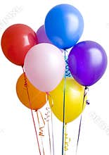 Group of Ballons on White