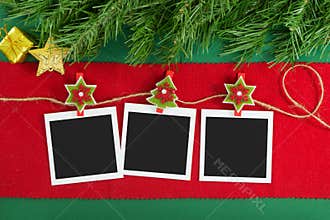 Christmas polaroid photo frames