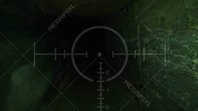 Dark old abandoned underground tunnel. Grunge vintage catacombs. Scary background for the quest military