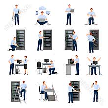 System Administrator Icons Set