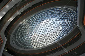 A glass roof in Galaxy SOHO, Beijing