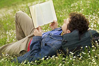 Guy reading