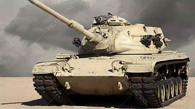 U. S. Army Combat Tank in the Desert