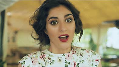 Surprised young woman