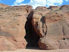 Entrance to Antelope Slot Canyon near Page, Arizona.