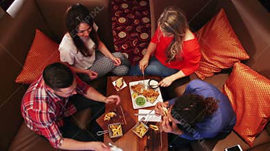 Friends Enjoying Food