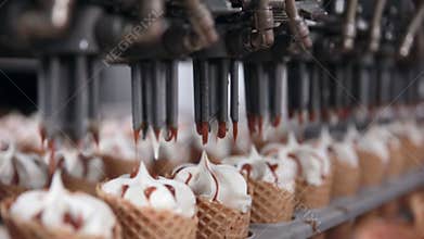 Ice cream automatic production line.