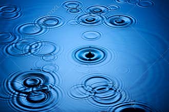 Water Rain Drops Ripples Raindrops Background